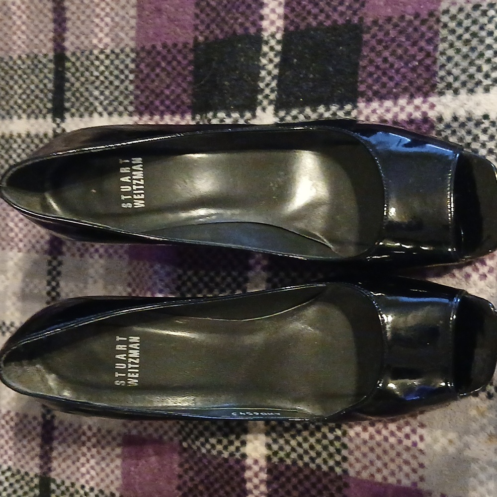 Stuart Weitzman Glossy Black Heels